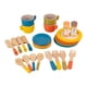 thumbnail image 1 of Juego de madera para fiesta de té, juego de alimentos con Bandeja de postres, juego de simulación, juguete sensorial Montessori para decoración de, 1 of 9