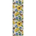 thumbnail image 2 of Addison Rugs Dream Shag Premium Machine Washable Transitional Sunflowers/butterflies Yellow Runner Rug, 2'3" x 7'6", 2 of 8