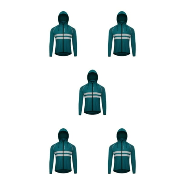 Wosthever Chaqueta de ciclismo abrigo con capucha rompevientos chaleco a prueba de viento impermeable hombres montar Type8 NO8
