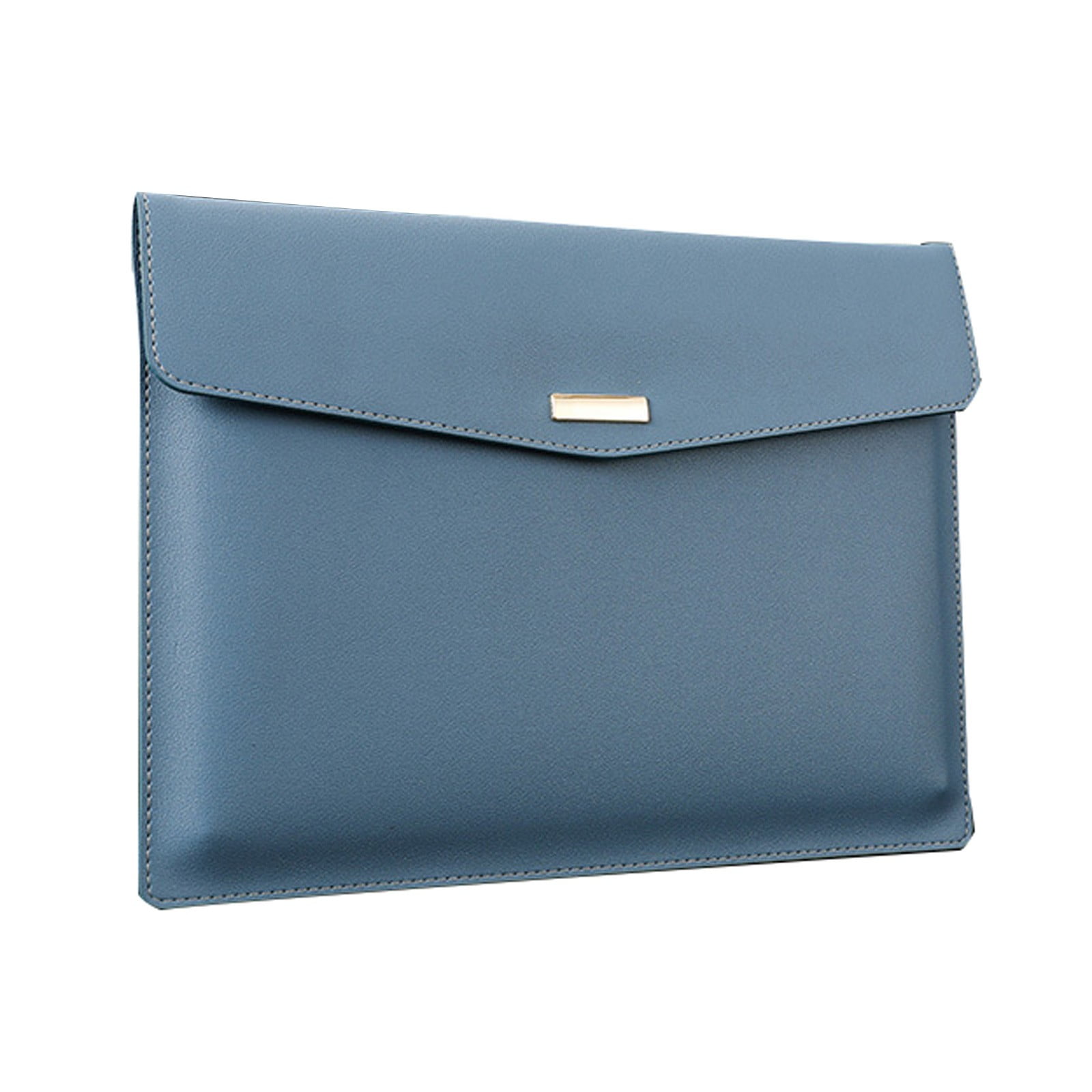 A4 Waterproof Leather File Folder, Durable Faux Leather Envelope Document Folder, Bag Pouch Holder, Ideal for Office, Business, Data Paper Easy Briefcase Bag with Buckle, 3Pcs(Black,13x9.6")