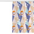 thumbnail image 1 of Divertida cortina de ducha de gato para decoración de baño (naranja, 72 x 72 pulgadas) JM, 1 of 5
