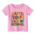 thumbnail image 1 of PMVFHDE Hauts Courts pour Fille Garçon et Fille Mode Décontractée Imprimé Col Rond T-Shirt Manches Courtes Ample Rose, 12-13 Ans, 1 of 4