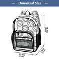 thumbnail image 2 of ALAZA Clear Backpack Basketballs-z1 PVC Transparent BookBag, 2 of 7