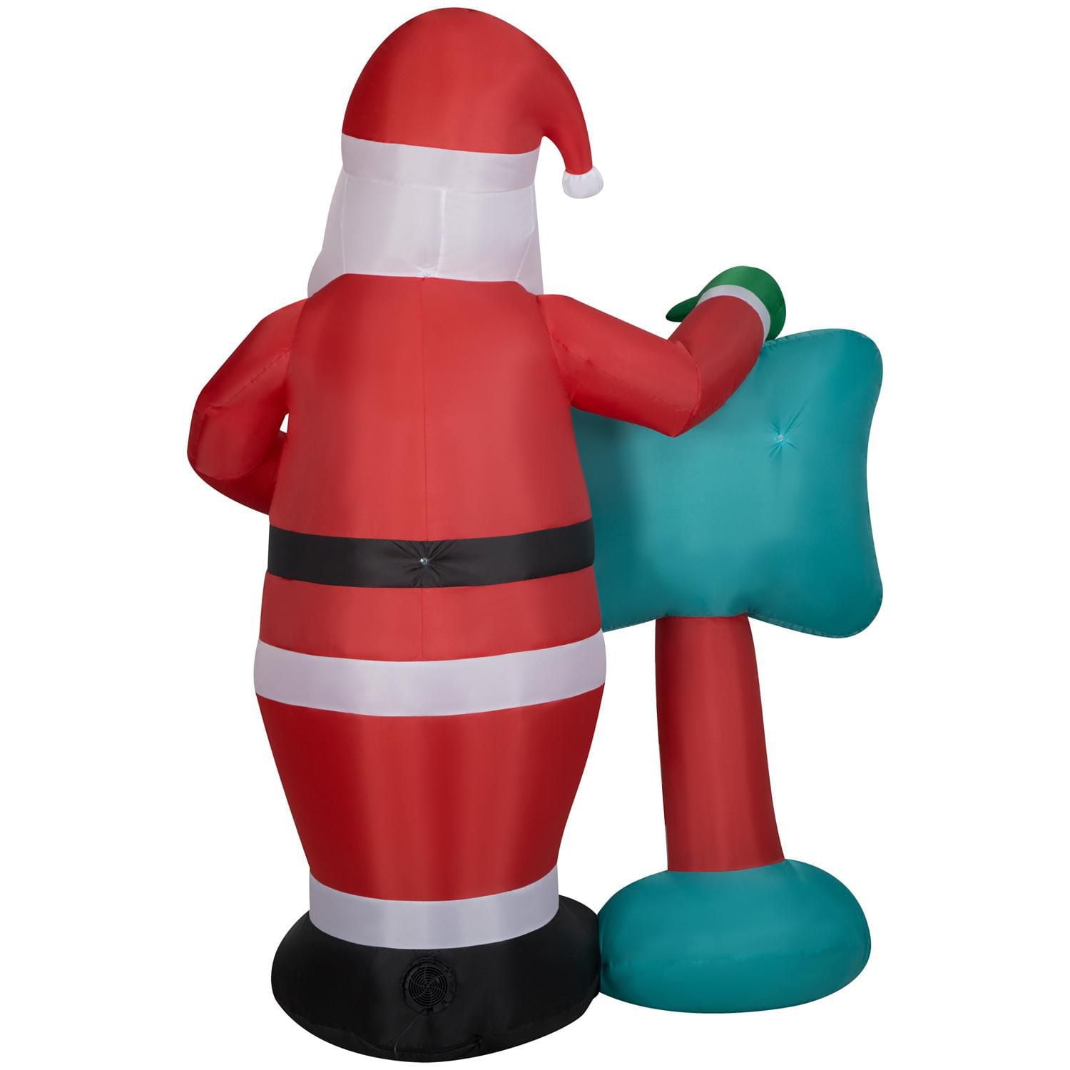 Christmas Inflatable Santa with "SANTA APPROVED"  Sign