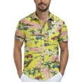 thumbnail image 3 of Iceglad Men's Hawaiian Shirt Short Sleeve Casual Button Down Shirt for Men Printed Summer Beach Shirt, 3 of 5