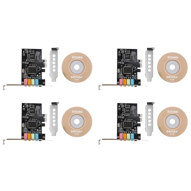 4X Tarjeta de Sonido PCIe 5.1, Tarjeta de Audio 3D Envolvente PCI Express con Alto Rendimiento de Sonido Directo Y Soporte de Perfil Bajo