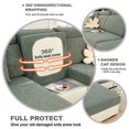 thumbnail image 4 of Universal Sofa Cover, Anti-Slip L Shape Sectional Couch Slipcover, Stretch Couch Cushion Chaise Cover (Green, Large Single Seat Cover), 4 of 9