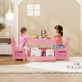 thumbnail image 3 of Kids Table and Chair Set - 4 in 1 Wooden Activity Table & 2 Chairs, Storage Drawer, Detachable Tabletop, for Drawing, Reading, Crafts, Art, Homework, 3 of 8