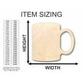 thumbnail image 2 of Unfinished Wood Coffee Mug Shape - Kitchen - Craft - up to 46" DIY 12" / 1/4", 2 of 3