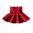 thumbnail image 2 of ZACPNCV Girls Metallic Skater Skort Kids High Waisted Shiny Dance Scooter Skirt Burgundy 6-7 Years, 2 of 9