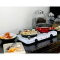 thumbnail image 3 of Megachef MC-2012B Cuisinière Électrique Portable Ultra Légère à Double Brûleur pour Buffet - Blanc, 3 of 5