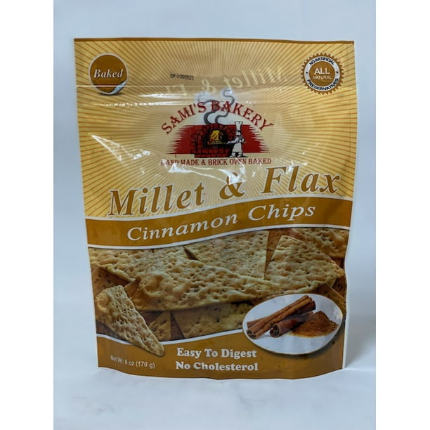 Sami's Bakery Low Carb Millet and Flax Cinnamon Pita chips