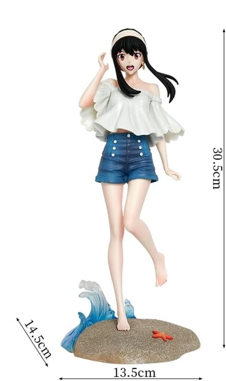 Yor Figure Beach Summer Clothes Yor Forger Action Figures 30cm/11.8inch PVC Characters Collectible Handicrafts for Anime Fans Gifts