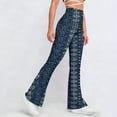 thumbnail image 5 of Oplxuo Flare Leggings for Women Vintage Ethnic Bell Bottom Stretch High Waisted Lounge Yoga Pants, 5 of 7