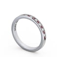 thumbnail image 2 of 0.50 Ct Bracelet Rond en Pierre Naturelle Diamond Rubis Brillant Demi-Éternité pour Femmes Or Blanc 14K Taille 4, 2 of 7