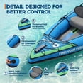 thumbnail image 6 of CazToi Inflatable Kayak Set with 600D Oxford Fabric Cover Includes Pump Paddles Seat Heavy Duty Blow Up Canoe 118in, 6 of 7