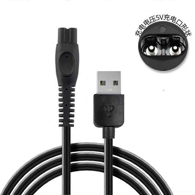 5pcs USB Charging Cable Trimmer Power Adapter Shaving Machines Blades Trimmer Charging Cords Compatible with Philips Shaver