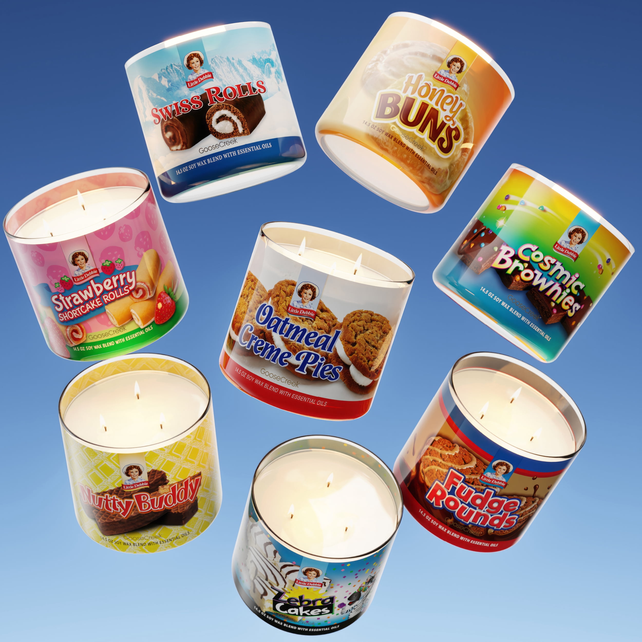 (2 pack) Goose Creek 3-Wick Little Debbie Cosmic Brownies Scented Jar Candle, 14.5oz.