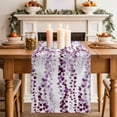 thumbnail image 2 of Table Runner 48 Inches Long for Kitchen Dining, Purple Weeping Eucalyptus Dresser Scarf Farmhouse, Dining Table Decorations for Wedding/Parties, Spring Summer Farmhouse Leaves 13 x 48 In, 2 of 8
