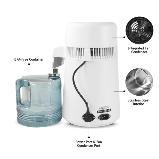 Desktop Water Distiller 1.1Gallon Pure Water Stainless Steel Distilled