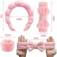 thumbnail image 2 of TLUXX - Juego de 4 diademas y muñequeras de spa, accesorios reutilizables para maquillaje y cuid de la piel para lav facial, prevenir el desbordamiento de líquidos, ideal para mujeres y niñas/, 2 of 3
