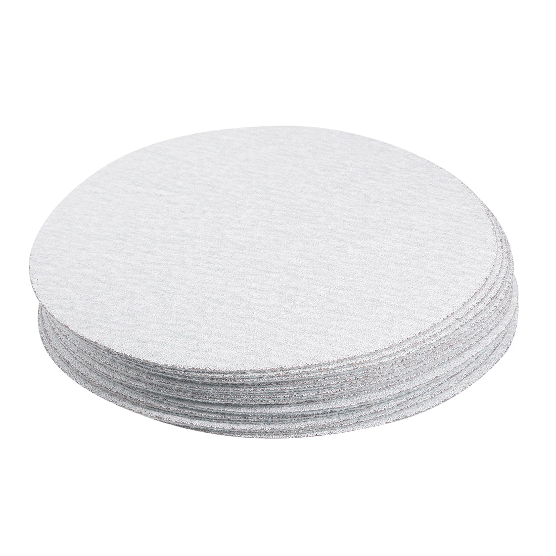 50 Pcs 6-Inch Aluminum Oxide White Dry Hook and Loop Sanding Discs 600 Grit 