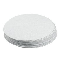 50 Pcs 5-Inch Aluminum Oxide White Dry Hook and Loop Sanding Discs 240 Grit
