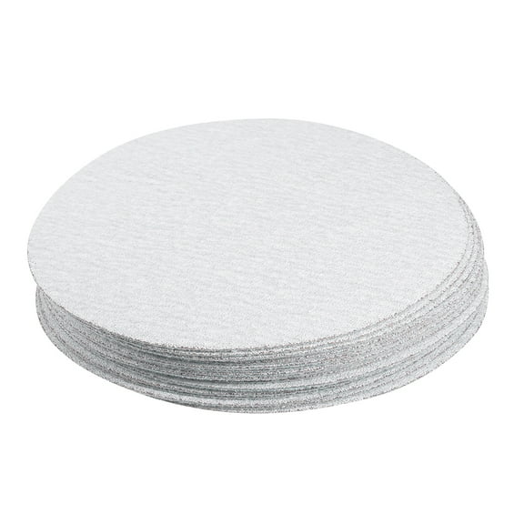 50 Pcs 5-Inch Aluminum Oxide White Dry Hook and Loop Sanding Discs 240 Grit