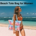 thumbnail image 3 of Bolsa de playa LEDAOU impermeable y resistente a la arena para mujer con bolsillo húmedo, 3 of 7