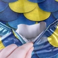 thumbnail image 5 of joogoo Scale Blue and Yellow Pattern Men's Cycling Jerseys Mountain Bike Short Sleeve Tops 2XL, 5 of 7
