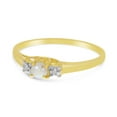 thumbnail image 3 of 14k Yellow Gold Freshwater Cultured Pearl And Diamond Ring, 3 of 6