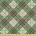 thumbnail image 2 of Ambesonne Brown Beige Fabric by the Yard Upholstery, Earthy Checkered Design, 1 Yard, Dark Tan and Pale Mustard, 2 of 5