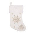 thumbnail image 1 of Billuyoard Medias navideñas de felpa cortas, calcetines de copo de nieve dorado plateado, chimenea para el hogar, colgante, bolsa de regalo, Kits de decoración para fiestas Dorado, 1 of 6