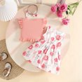thumbnail image 4 of CAICJ98 Baby Girl Summer Clothes Toddler Dresses Infant Fall Outfits Sleeveless Little Coat Princess Cardigan Dress Set (Red,9-12 Months), 4 of 7