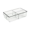 thumbnail image 2 of Clear Refrigerator Storage Containers with Lids, Airtight Food Storage Bins, Stackable Plastic Organizer Box for Fridge, Removable Dividers, Fresh Produce & Meal Prep Container, 2 of 6