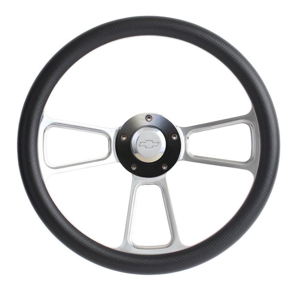 Hot Rod Black Custom Billet Steering Wheel Boss Kit for ididit
