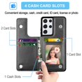 thumbnail image 2 of Galaxy S21+ Case, Samsung Galaxy S21 Plus Wallet Case, Takfox Shockproof Leather Case w/ Card Pockets 3 Cards Slots Cash ID Credit Card Flip Phone Cases Cover Kickstand Magnetic Hard Cases, Black, 2 of 7