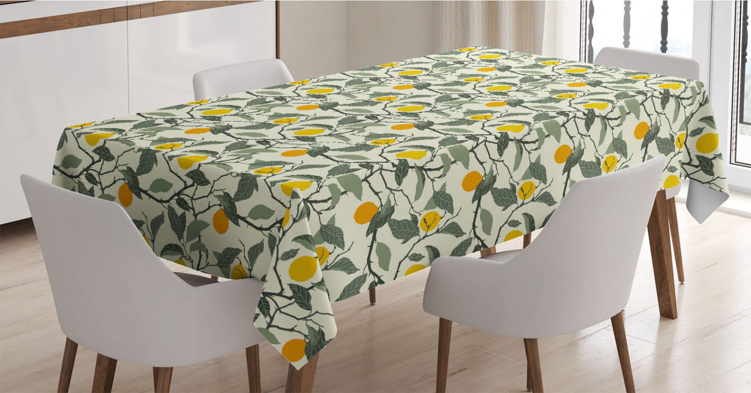 Dining Room Kitchen Rectangular Table Cover Multicolor Colorful Garden Art Nature Revival Concept with Fresh Summer Flowers Pattern Image 52 X 70 Ambesonne Flower Tablecloth