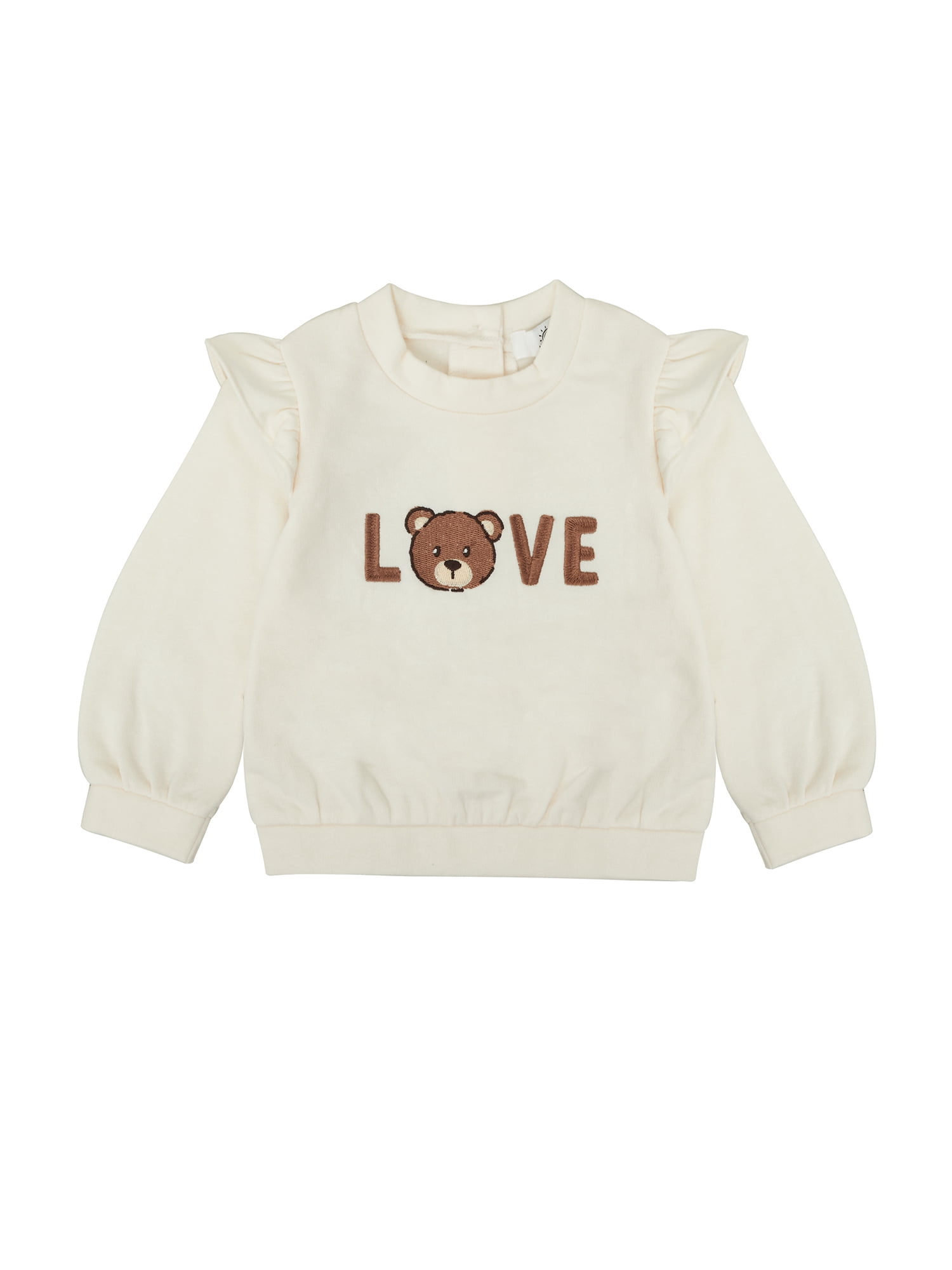 Wonderluxe Baby Girls' Long Sleeve Sweatshirt and Pant, 3-Piece Set, Sizes 0-3M-24M