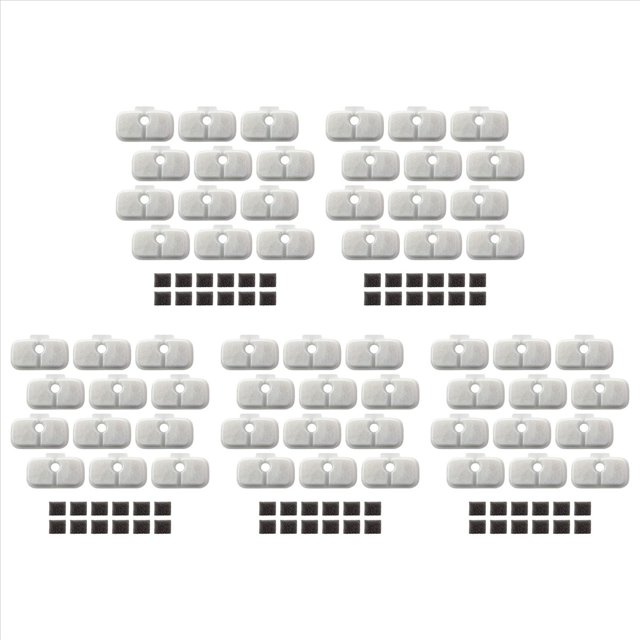 60x Filtros de Repuesto para Fuente de Agua para Gatos PLWF105/PLWF115/PLWF005, Triple Filtración
