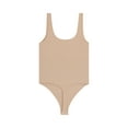 thumbnail image 2 of No Boundaries Women's Seamless Smoothing Rib Square Neck Bodysuit, Sizes XS-XXXL, 2 of 5