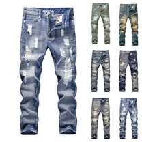 Jeans For Kids Boys 4-6 Boy's Skinny Fit Stretch Ripped Destroyed Distressed Fashion Kids Denim Jeans Pants Black Jeans For Boys Size 6