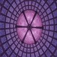 thumbnail image 1 of Ahgly Company Machine Washable Indoor Square Transitional Purple Iris Purple Area Rugs, 4' Square, 1 of 7