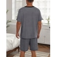 thumbnail image 2 of Ekouaer Men's Pajama Sets Shorts Short Sleeve Pj Sets Loungewear Lightweight Lounge Sets with Pockets, 2 of 6