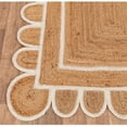 thumbnail image 5 of Natural Jute Scalloped Rug, Natural Jute Rug, Bohemian Scallop Rug, Boho Decor Rug, Area Rug, Handwoven Jute Rug, Custom Rug, Decorative Rug (12X15 Feet Jute Rug, Brown+White), 5 of 5