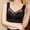 Black, variant on Women's Seamless Lace Trim Bra Built in Padded Wide Shoulder Straps Side Support Wireless Bralette Breathable Smoothing Back for Casual Black 3XL