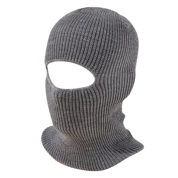 Balaclava Face Mask 1-Hole for Men Women Winter Knitted Ski Mask Thermal Windproof Outdoor Sports Cap Dark Gray One Size