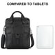 thumbnail image 4 of Bolso de mensajero de cuero para hombre, bolso bandolera para hombre, para el trabajo, negocios, moda, bolso de mano multifuncional de gran capacidad, 4 of 8