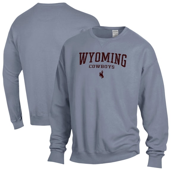 Men's ComfortWash  Gray Wyoming Cowboys Fleece Sweatshirt
