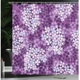 thumbnail image 4 of Ambesonne Flowers Shower Curtain, Hydrangea Lilacs Field, 69"Wx70"L, Pale Blue Purple White, 4 of 5